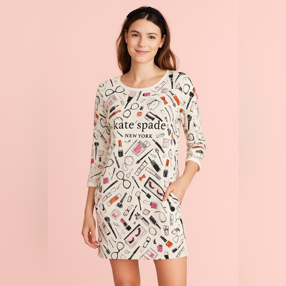 Kate Spade New York “Dream a Little Dream” Makeup Print Nightshirt – Size S